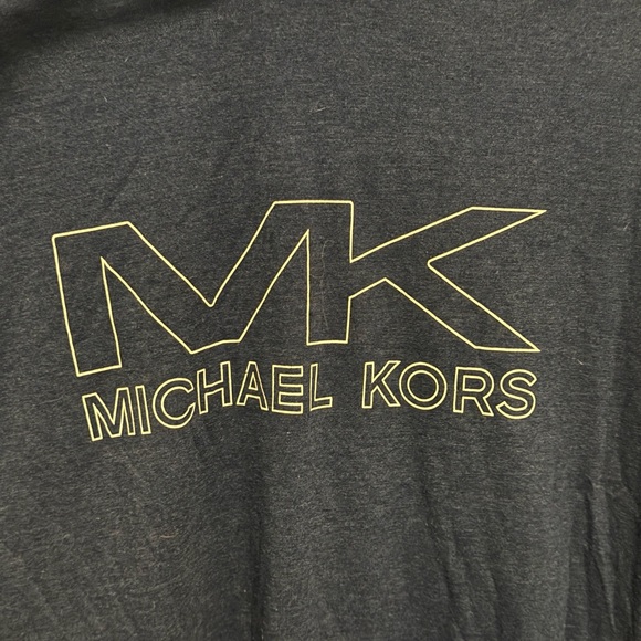Michael Kors Blue Long Sleeve Hooded Shirt - Picture 3 of 4